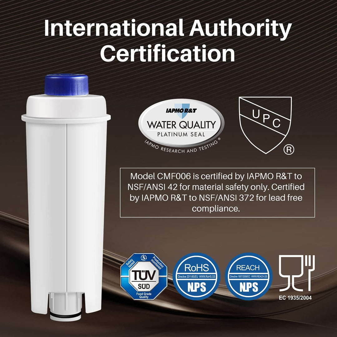 ICEPURE Coffee Machine Water Filter for Delonghi DLSC002, Replacement Filter Cartridge with Activated Carbon, Compatible with ECAM, ETAM, EC680, EC800 (2-Pack)