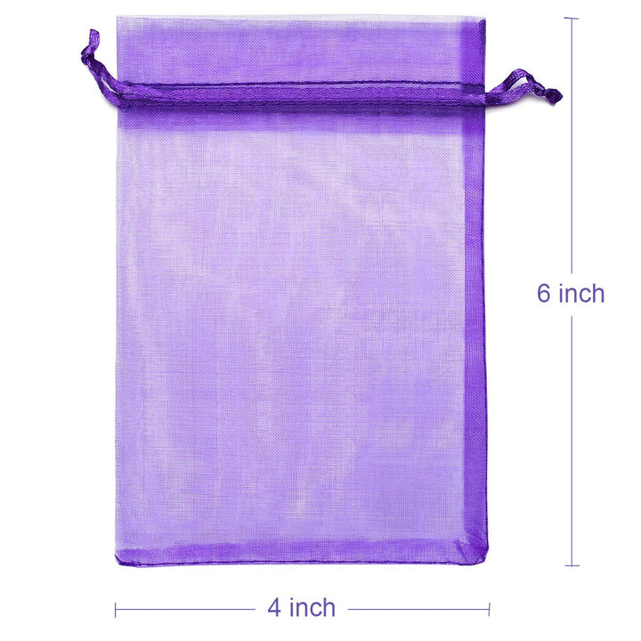 Purple : AKStore 100PCS 4x6 (10x15cm) Drawstring Organz