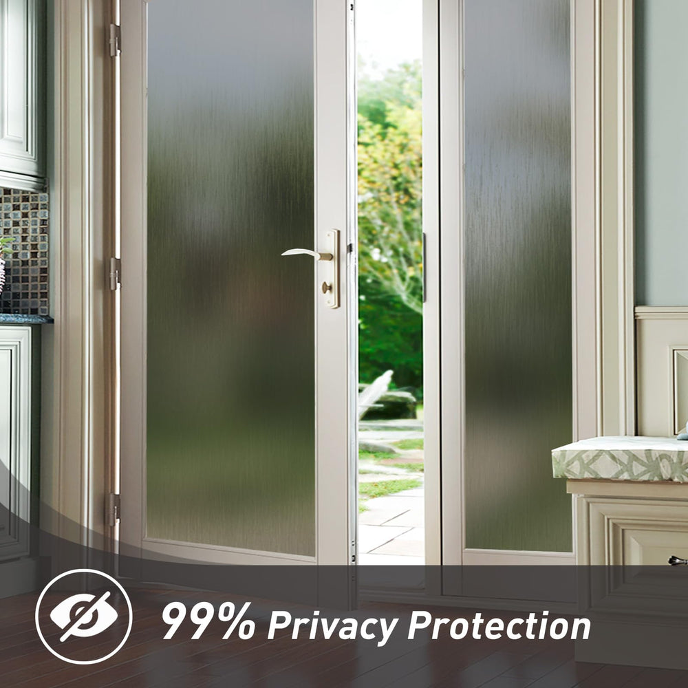 Coavas Window Privacy Film Static Cling, Frosted Glass 