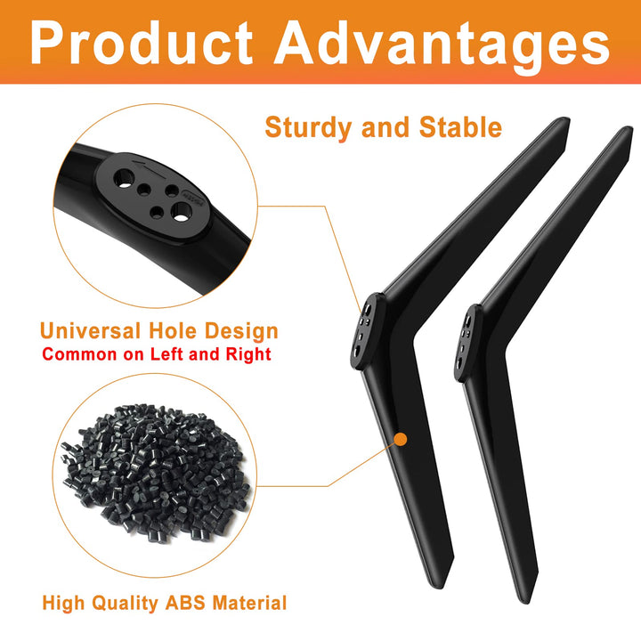 TV Stand Legs for Vizio 65 inch TV, TV Stand Base Compa