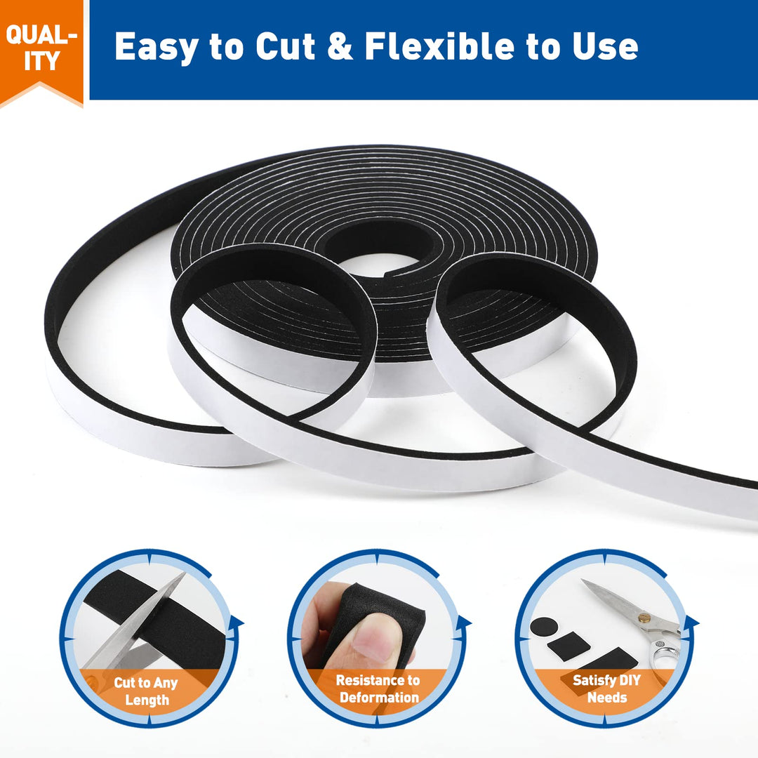 MAGZO Weather Stripping Door Seal, 1/2 Inch Wide X 1/8 