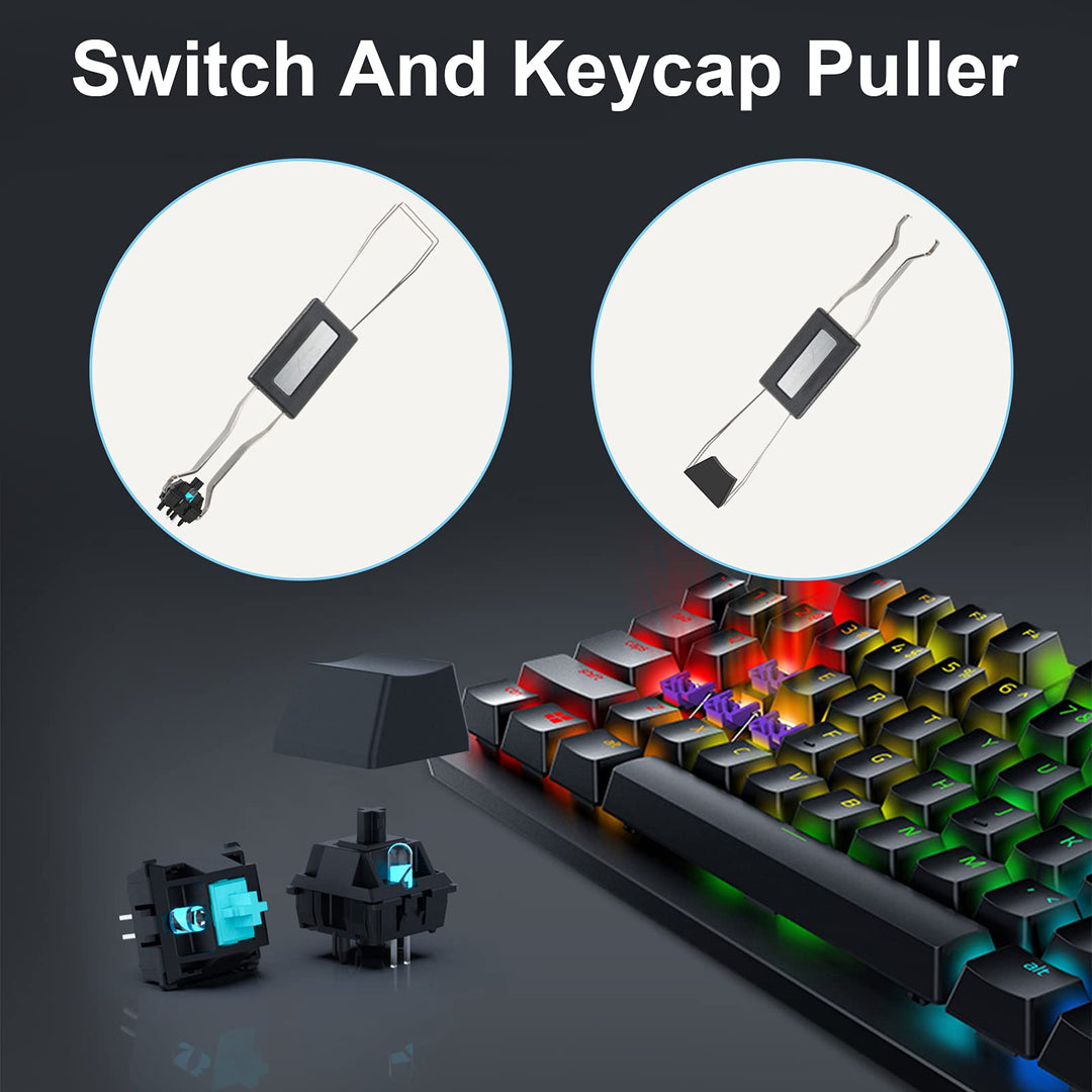 Keyboard Lube Kit 7PCS, Keycap Puller Key Puller Switch Lube Station for Cherry Kailh Gateron and Mechanical Keyboard Switches with Tweezers Lubrication Pens and Stem Holder Tool Puller