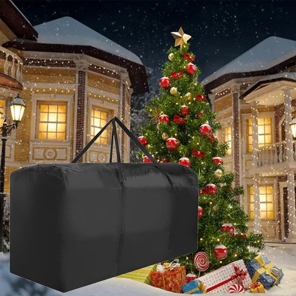 Christmas Tree Storage Bag, 12 ft Skeleton and Tree Bag, with Handles & Dual Zipper, Heavy Duty Waterproof Large Storage Container for Trees and Decorations, Multi-purpose Indoor/Outdoor Storage