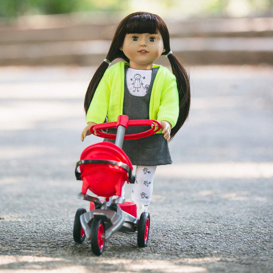 Bye Baby Doll Stroller Play Set for 18 Dolls - Great fo