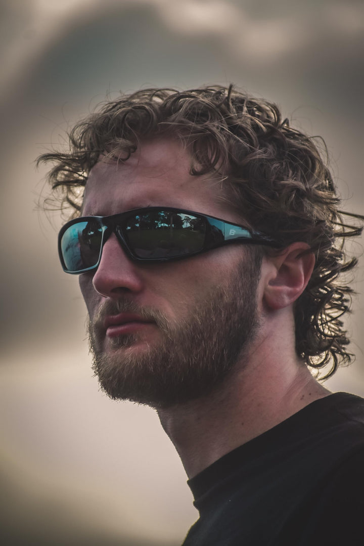 Eyewear Oriole Padded Motorcycle Glasses (Black Frame/Polarized Smoke Lens)