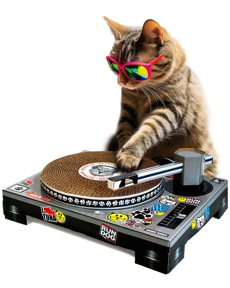 | Cat Scratcher DJ Decks | Cardboard Cat Scratchers | Funny Cat Scratching Board | Cat Scratching Mat | Interactive Cat Toy & Kitten Toys | Cat Furniture | Cat Gifts | Novelty Gifts for Cats