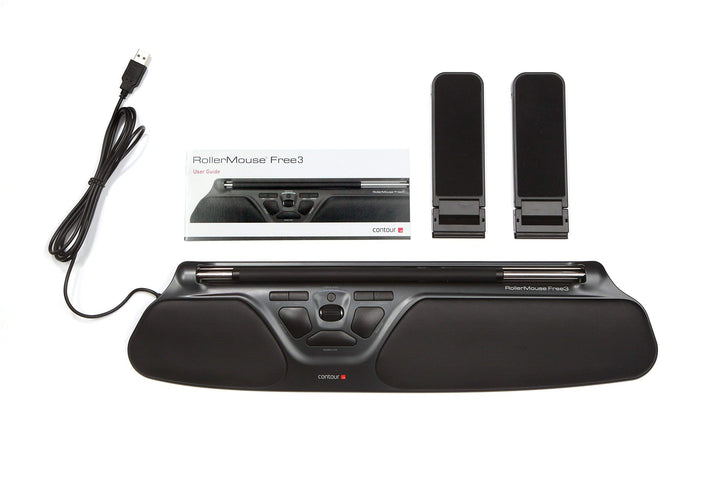 RollerMouse Free3 - Wireless Ergonomic Mouse for Laptop and Desktop Computer Use - Reach-Free Ambidextrous Computer Mouse - Mac &amp; PC Compatible