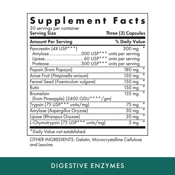 MICHAEL&#39;S Health Naturopathic Programs Digestive Enzymes - 90 Capsules - Assists in Digesting Protein, Fats, Starch, Dairy &amp; Carbohydrates - 30 Servings