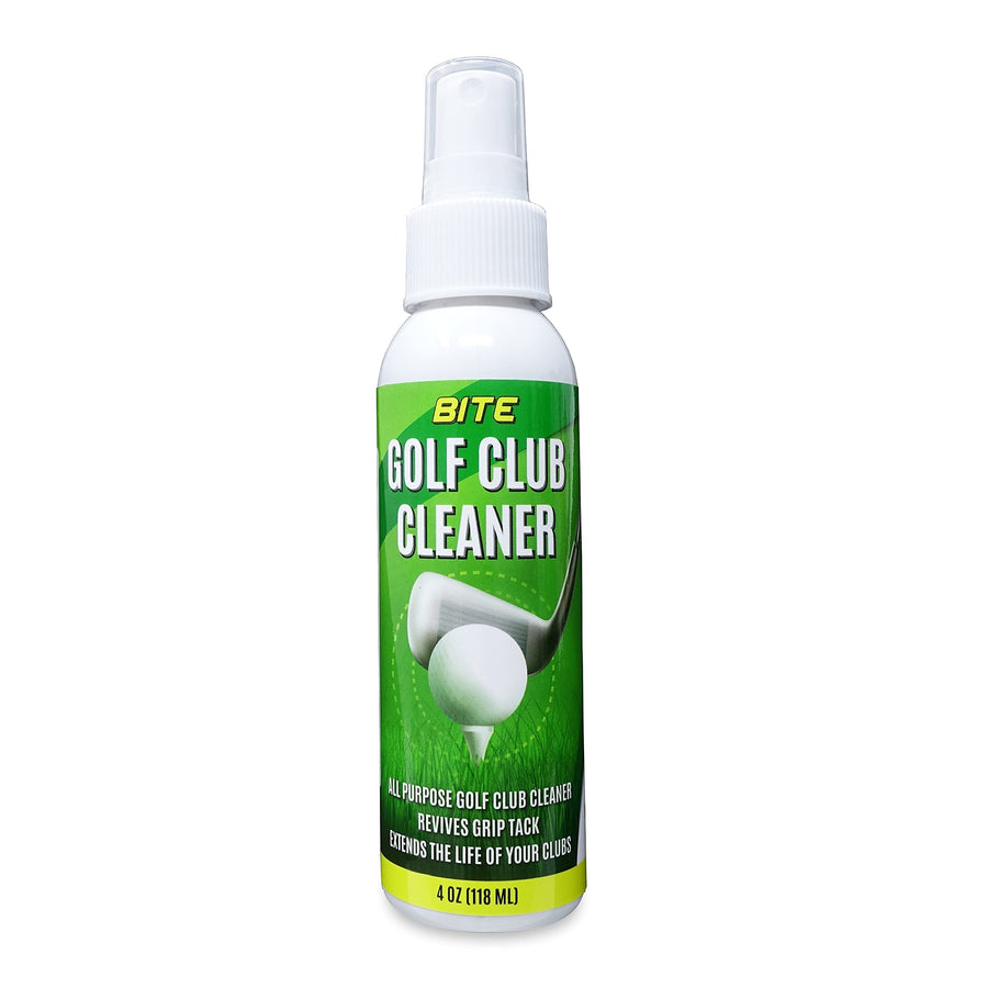 Bite Golf Club and Grip Cleaner | Keeps Clubs, Irons, and Drivers Clean | Use With Cloth, Brush, or Bottle Brush Refill | Restore Grip Tack