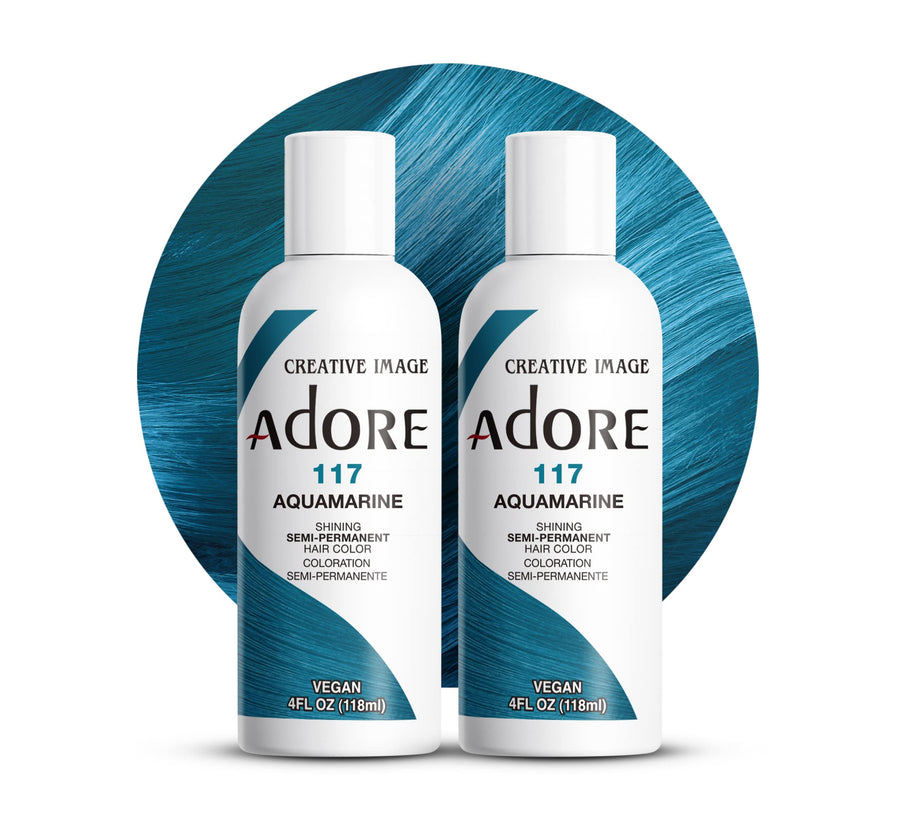 SemiPermanent Haircolor 117 Aquamarine 4 Ounce (118ml) (2 Pack)