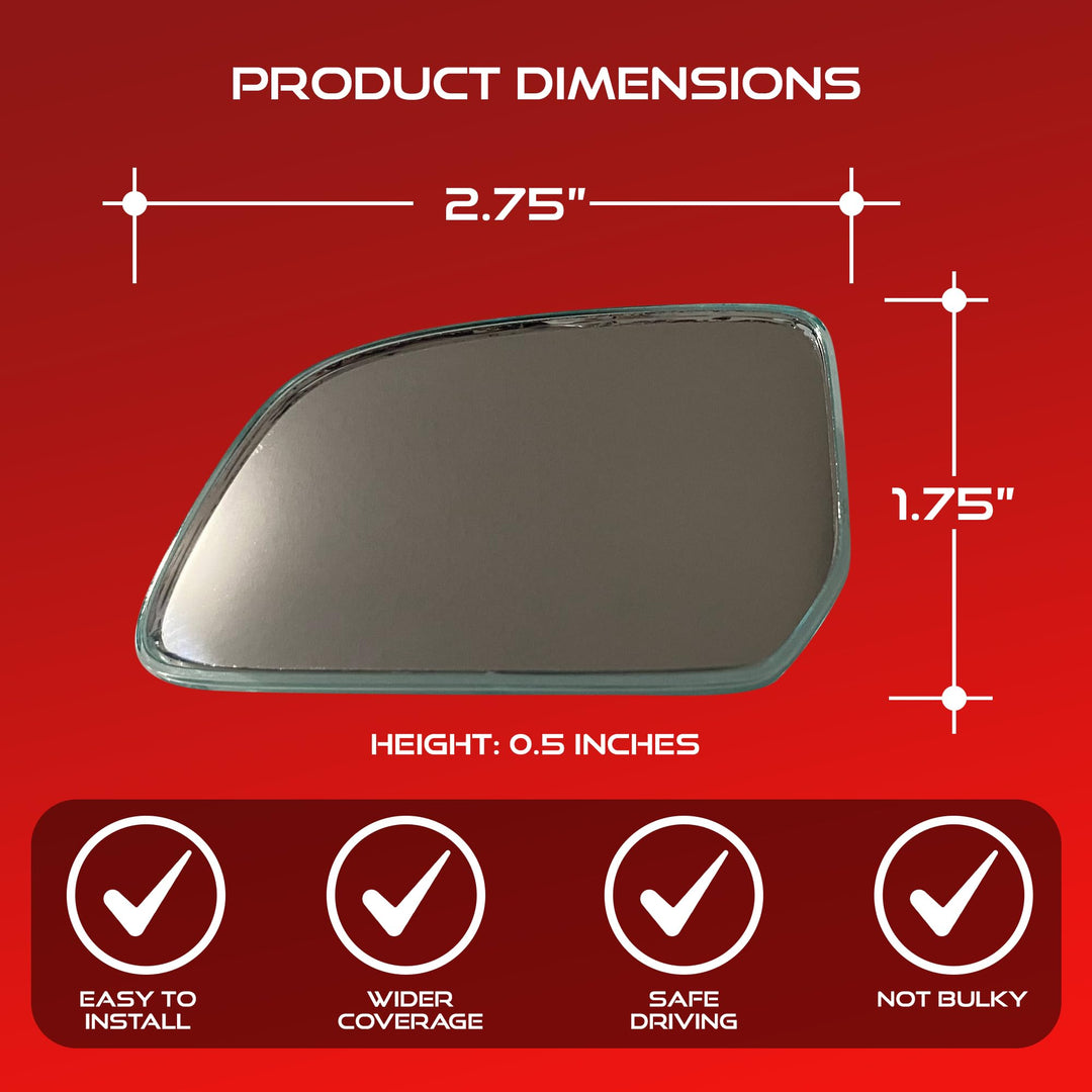 Convex Blind Spot Mirrors 2 Pack - OEM Car Side Mirror Blindspot Eliminator Automotive Exterior Accessories - Adjustable Blind Spot Mirror - Universal Fit