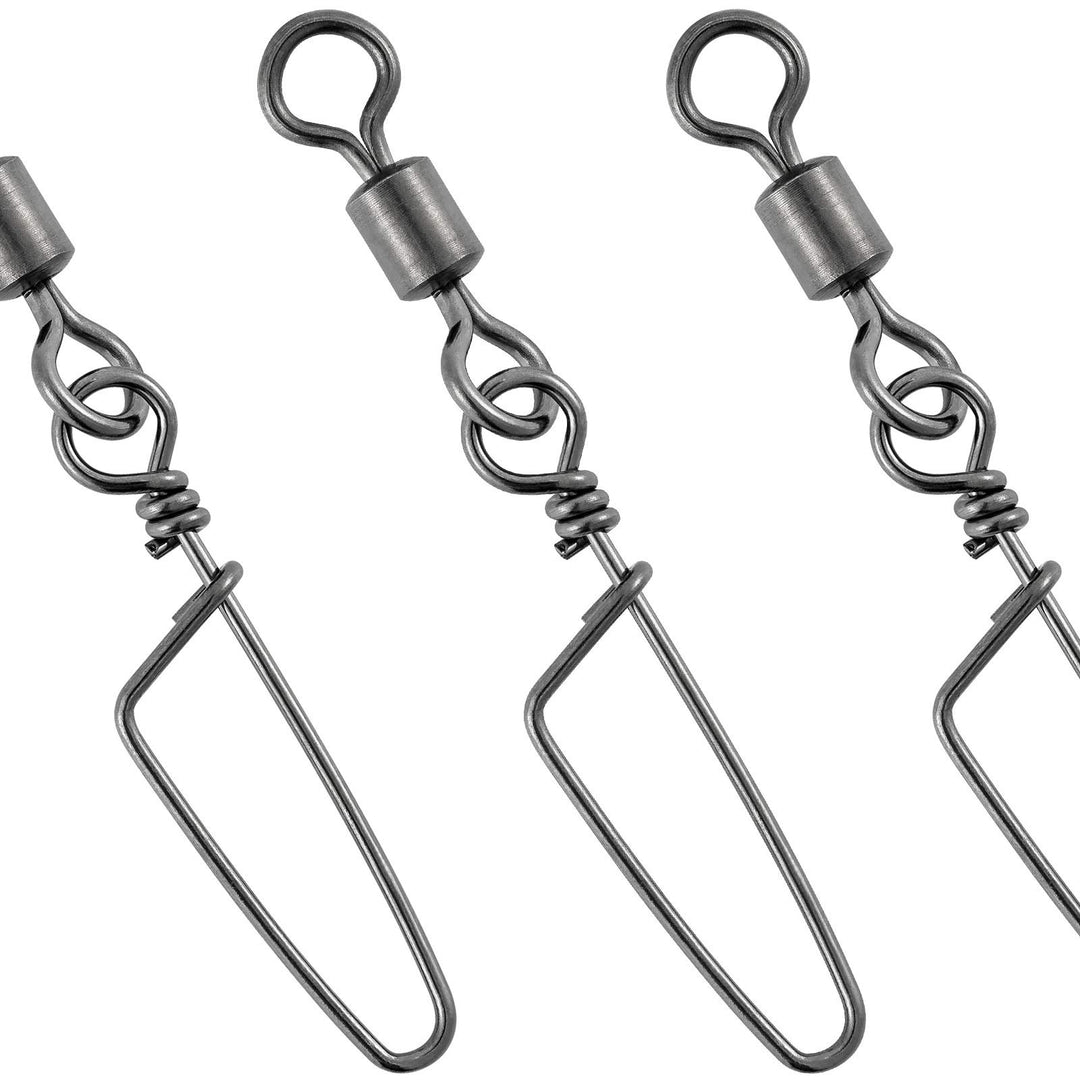 Dr.Fish 30 Pack Fishing Snaps Swivels, Barrel Swivels w