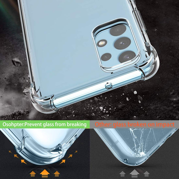 Osophter for Galaxy A32 4G Case with 2pcs Screen Protec