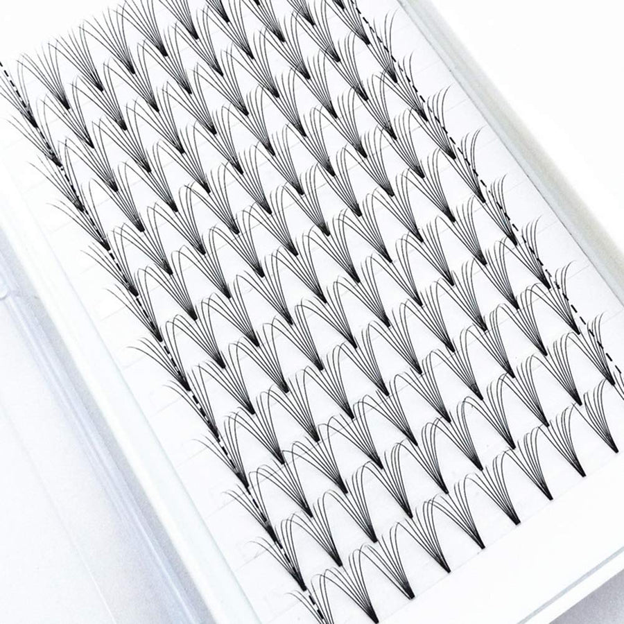 120pcs 8-18MM to choose 7D Volume Fans Eye Lashes Extensions Thickness 0.07mm, D Curl, Grafting Nature Long Individual False Eyelashes Makeup Black Soft Fake Eye Lashes Clusters (8MM)