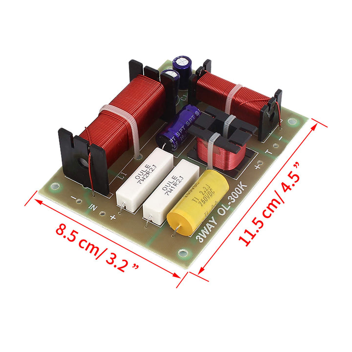 uxcell 2 x 180W 3-Way Audio Crossover Filters Frequency Divider Speaker 850/4800 Hz