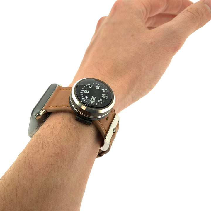 WristLock - Aluminum Wrist Compass for Watch or Paracord Bracelet | Clip-On, Locking Design | Accessory for Camping, Hiking, Navigation