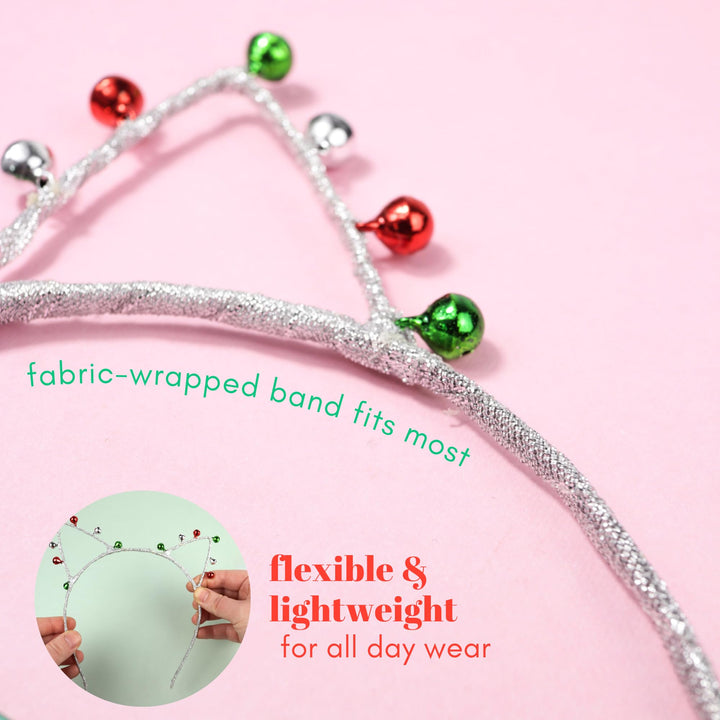 Jingle Bells Christmas Cats Ears Headband Accessory