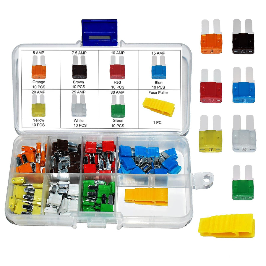 Micro2 Fuses Kit - Upgraded 70 PCS ATR APT Blade Fuse Assortment (5, 7.5, 10,15, 20,25, 30 amp) (2024 New), Automotive Micro 2 Assorted Car Fuse Replacement