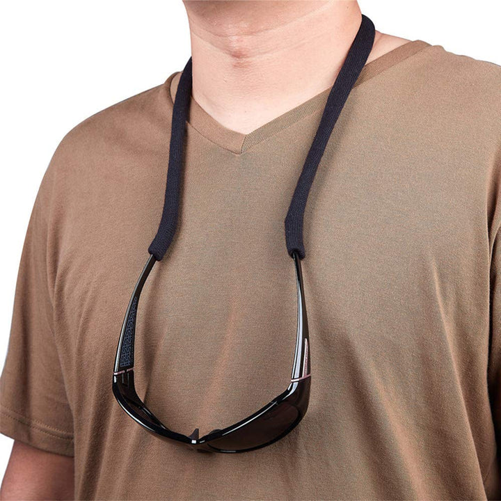 Eye Glasses Holder Strap Around Neck Sunglasses Retainer Straps Athletic Elastic Eyeglass Cord Glasses Lanyard for Men Women Kids - Pack of 2, Black
