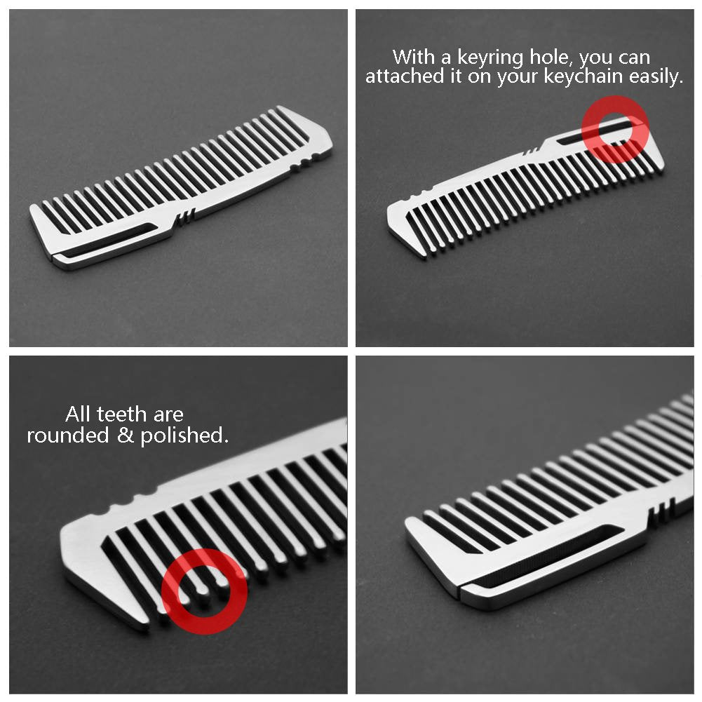 Ti Edc Handmade Titanium Premium Eco Friendly Durable Pocket Hair Comb