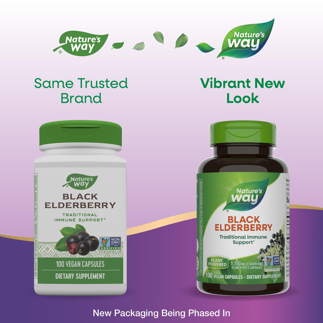 Nature&#39;s Way Black Elderberry Supplement, Tradi