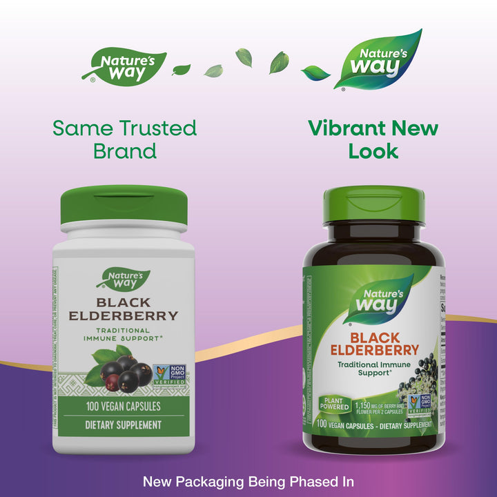 Nature&#39;s Way Black Elderberry Supplement, Tradi