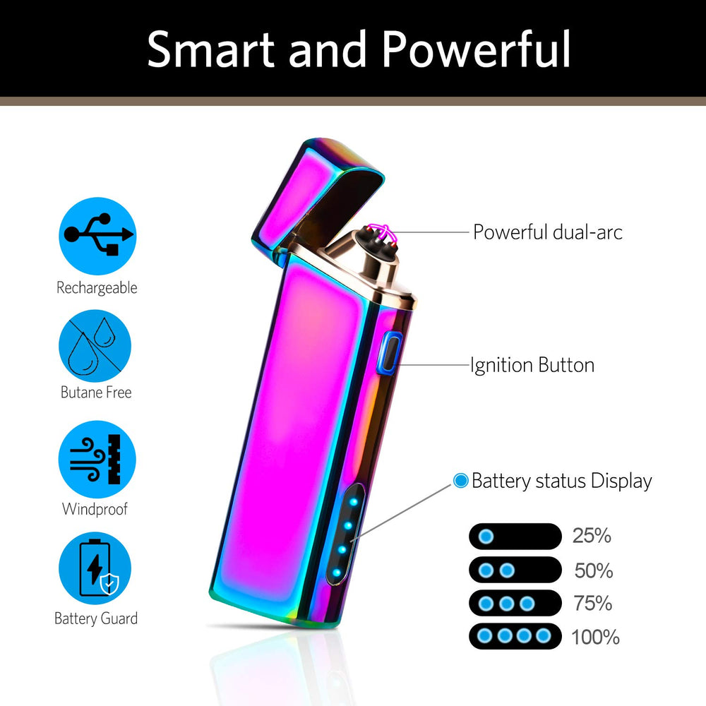 Lighter, Electric Arc Lighter Windproof Lighter Plasma 