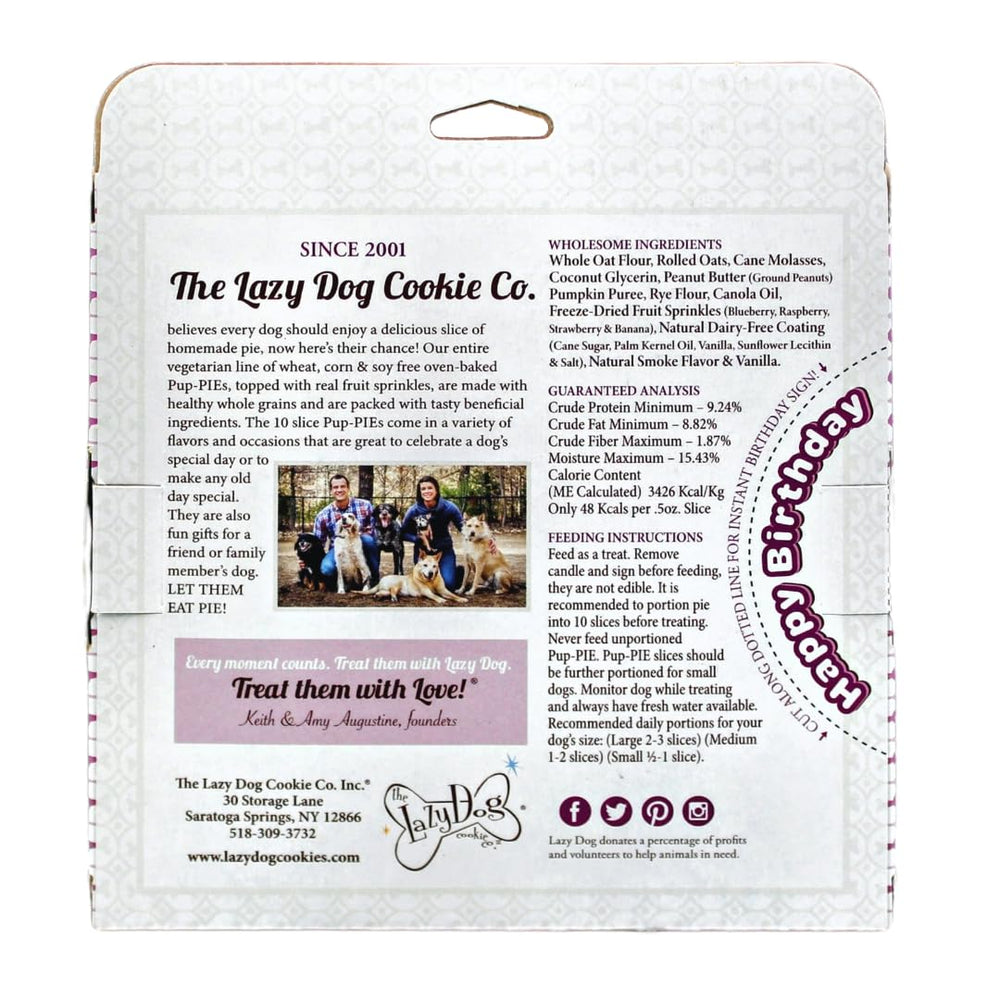 The Lazy Dog Pup-Pie - Original Pup-Pie - Happy Birthday Dog Treat for a Special Dog, 5 oz.