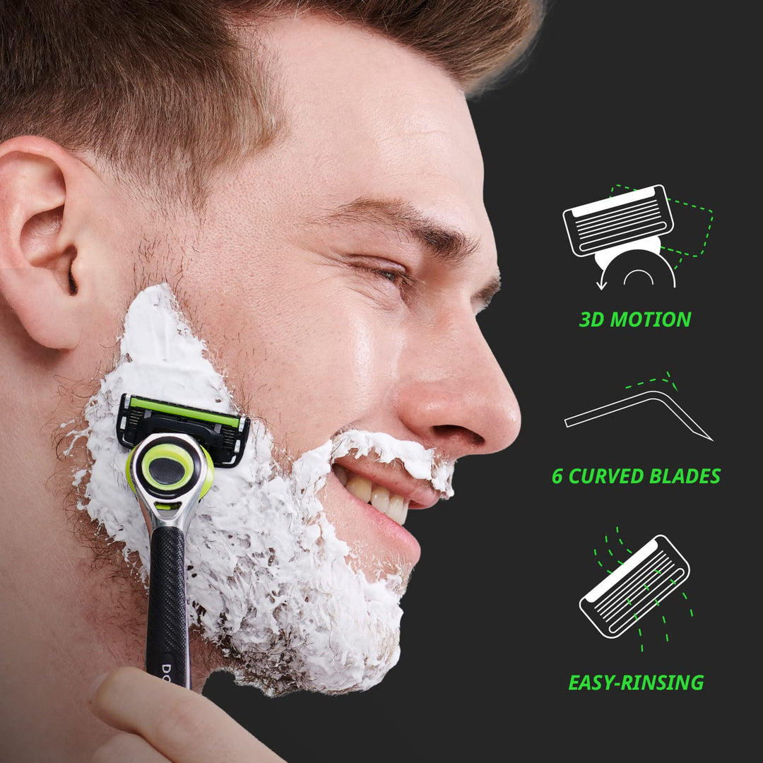 Dorco Pace 6 Pro 3D Motion Razor System - 1 Handle + 9 