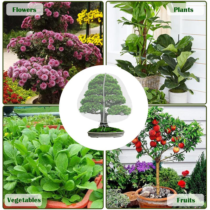 Garden Plant Cover Plant Protection Netting Bags with Zipper Fruit Tree Netting Cover Large Garden Mesh Netting Plant Net Cover Bags for Protecting Plants Trees Fruits Flowers 72x76 inch(White, 1Pack)