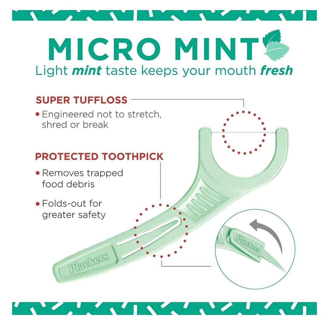 Micro Flosser with Travel Case, Mint, 4-Packs 12 Count 