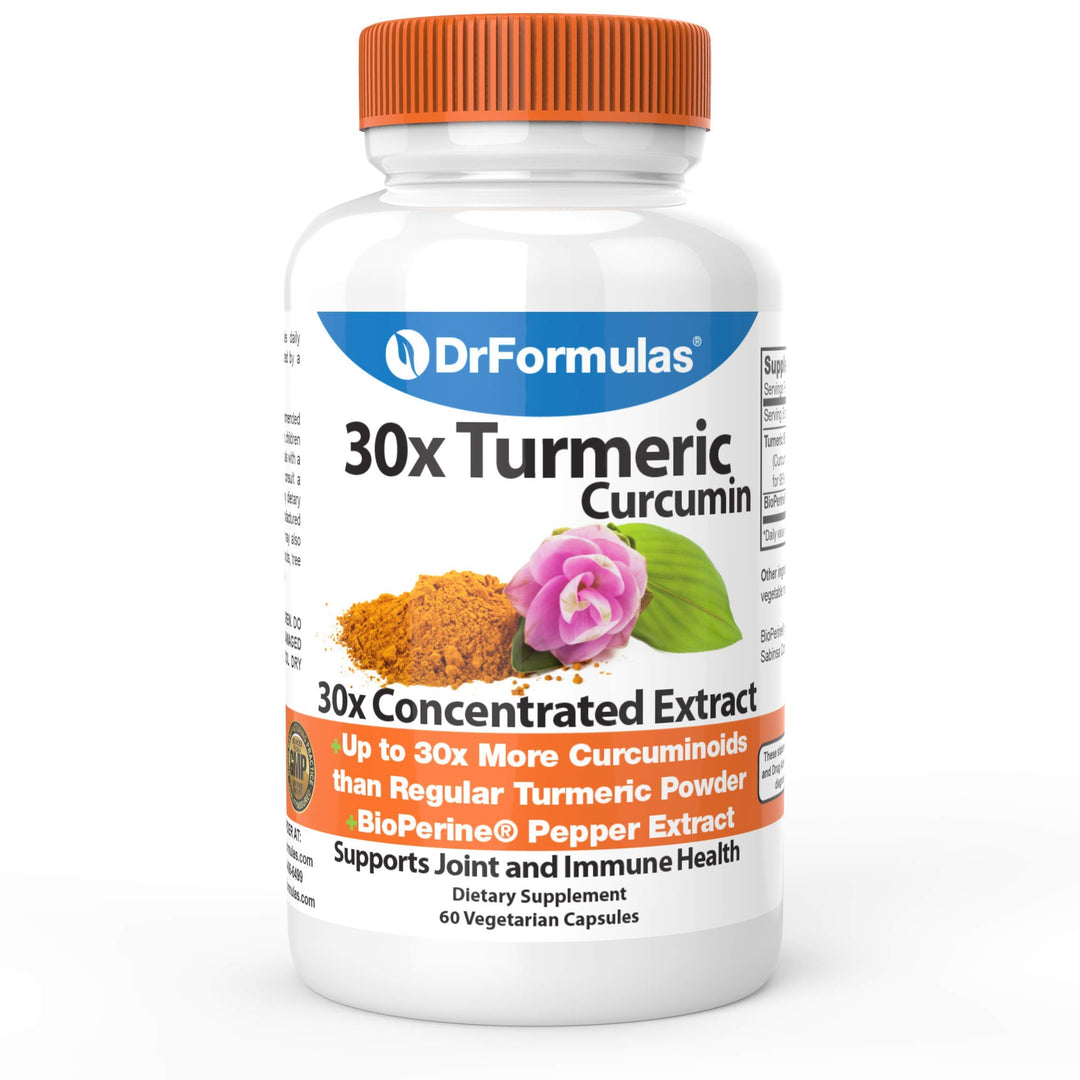 30x Turmeric Curcumin Extract 1500mg Capsules with Black Pepper | 30x Stronger Than Regular Turmeric Powder, 60 Capsules