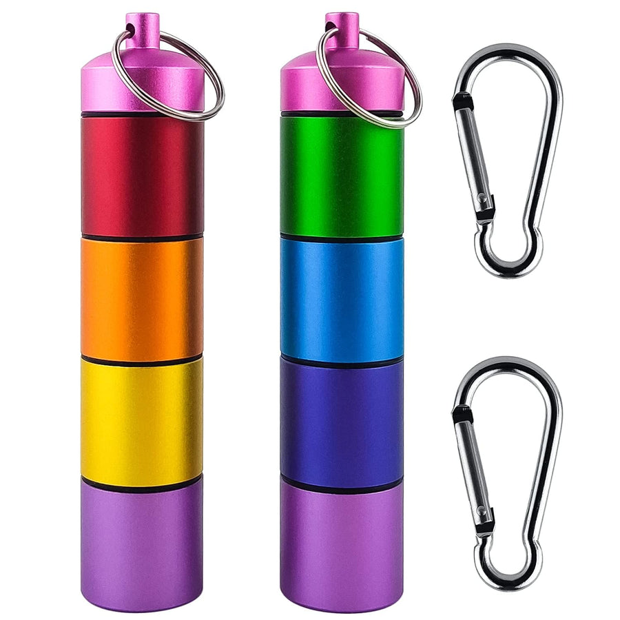 Portable Waterproof Metal Bottle, 7 Days Daily Pill Org