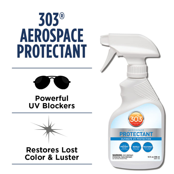 303 Products Aerospace Protectant – UV Protection Spray Cleaner, Repels Dust, Dirt, & Staining, Matte Finish, Restores Like-New Appearance, Outdoor Cleaning Supplies 10 Fl. Oz.