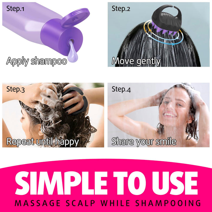 Scalp Massager, Shampoo Brush 2 Pack 100% Useful Dandru