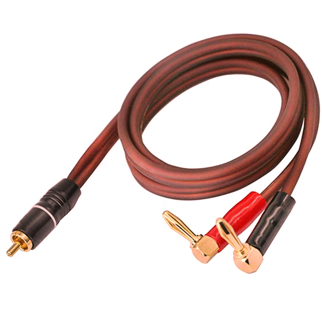 XMSJSIY Banana Plug to RCA Speaker Cable,Speaker Wire R