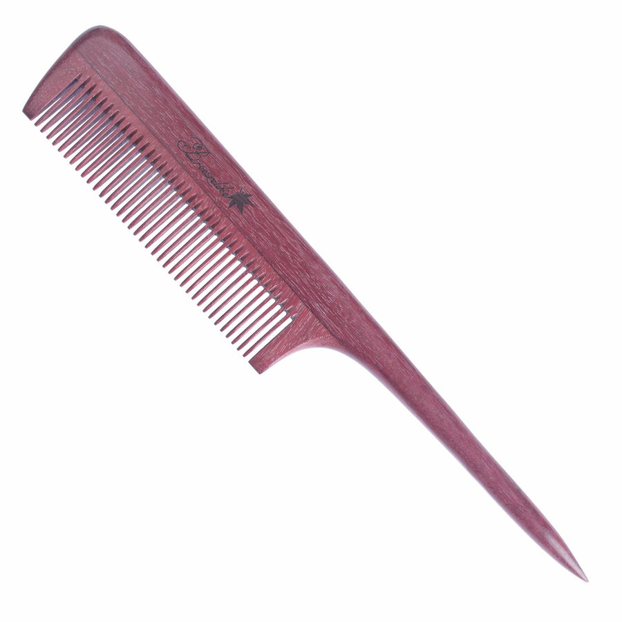 Hair Combs - Fine Tooth Purpleheart Wooden Tail Comb - No Static Teasing Hair Comb for Women