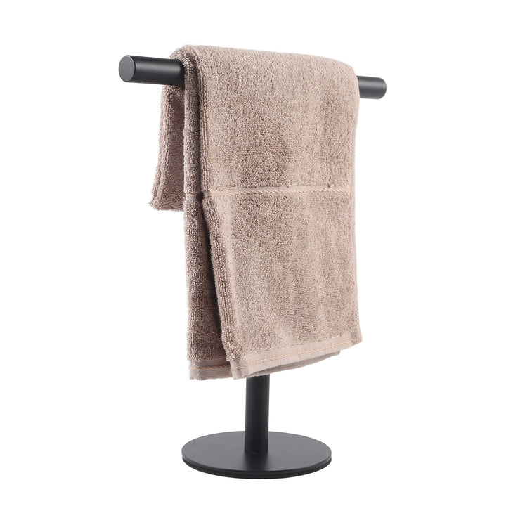 Bathroom Hand Towel Holder Stand,T-Shape Hand Towel Holder Stand SUS304 Stainless Steel Matte Black for Bathroom,Kitchen or Vanity Countertop