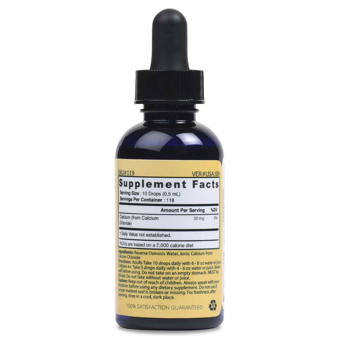 Liquid Ionic Calcium Ultra Concentrate - 10 Drops Equals 50 Mg - 100 Servings Per Bottle 1.6fl. oz
