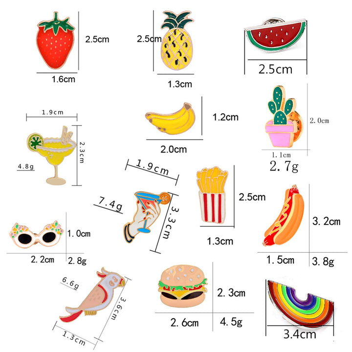 25 Pieces Cute Enamel Lapel Pin Set Cartoon Brooch Pin Badges Brooch Pins for Clothing Bags Jackets Accessories Supplies DIY Crafts