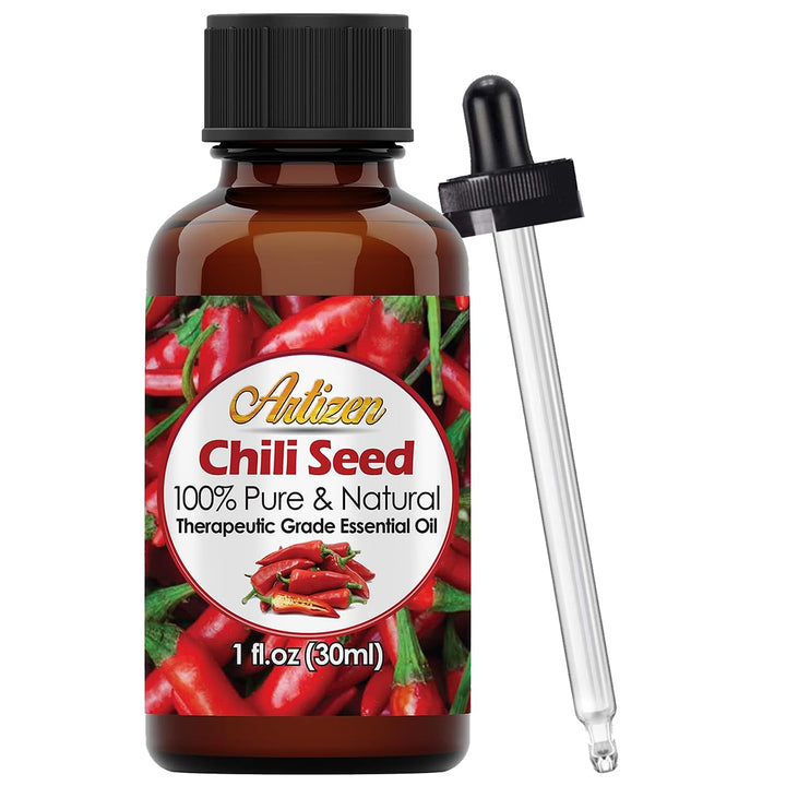 Chili Seed Essential Oil (100% PURE &amp; NATURAL - UNDILUTED) Therapeutic Grade - Huge 1oz Bottle - Perfect for Aromatherapy, Relaxation, Skin Therapy &amp; More!