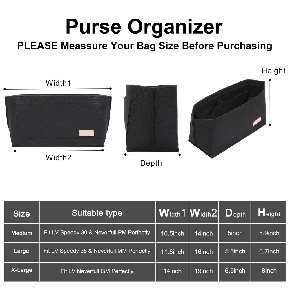 Doxo Felt Organizer Insert Handbag&Tote Purse Organ