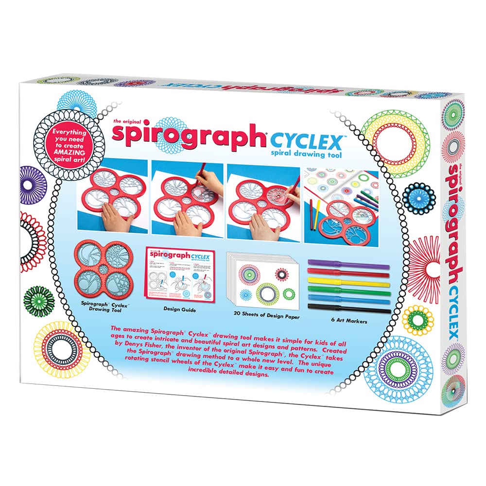 – Cyclex Set – Art Kit – Rotating Stencil Wheel Creates Countless Designs – For Ages 8+