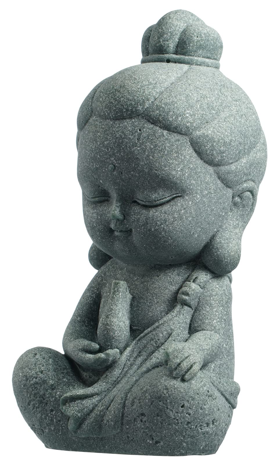 Small Guan Yin Statue - Handmade Stone for Meditating Zen Fish Aquarium Tank Desktop Decor, Baby Quan Yin Figurine, Kwan Yin