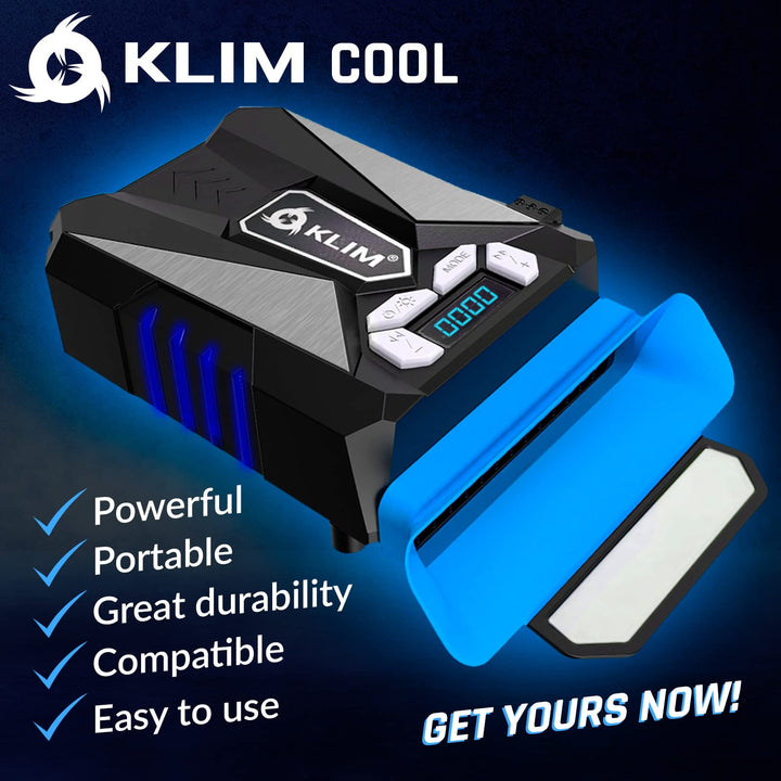 KLIM Cool Laptop Cooler with Vacuum Fan - New Version 2