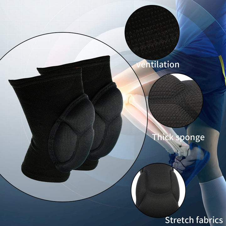 Sponge Wrestling Knee Pads, Thickened Soft Protective Knee Sleeves for Men Women, Flexible Anti-Collision Knee Support Brace for Wrestling Basketball Volleyball Football Dance Knee Protector