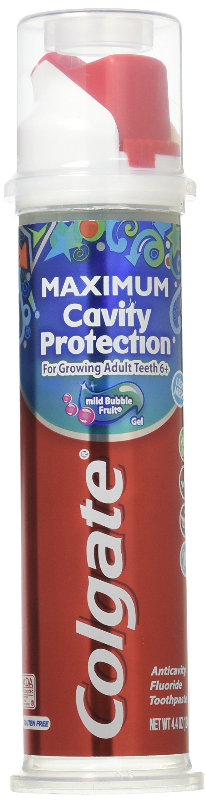 Maximum Cavity Protection Toothpaste, 6+ Years, Mild Bubble Fruit Gel, 4.4 Oz