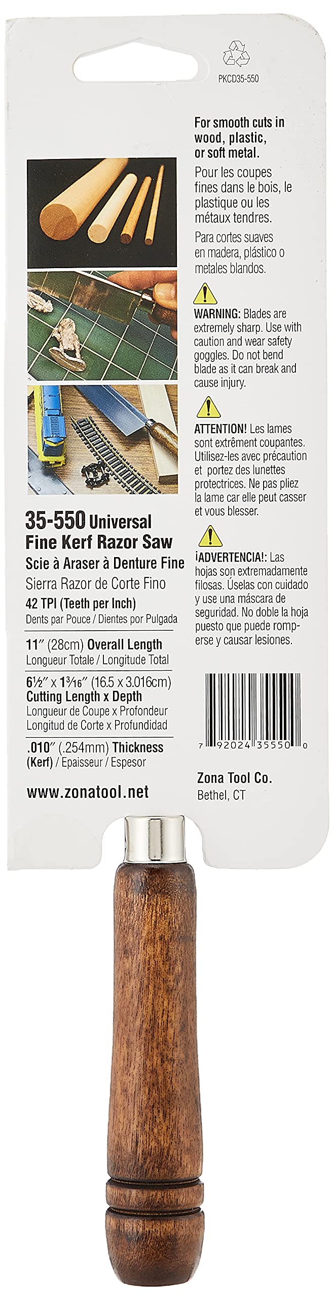 - ZON35-550 35-550 Fine Razor Saw, 42 TPI.010-Inch Kerf, Blade Length 6-1/2-Inch, Cut Depth 1-3/16-Inch