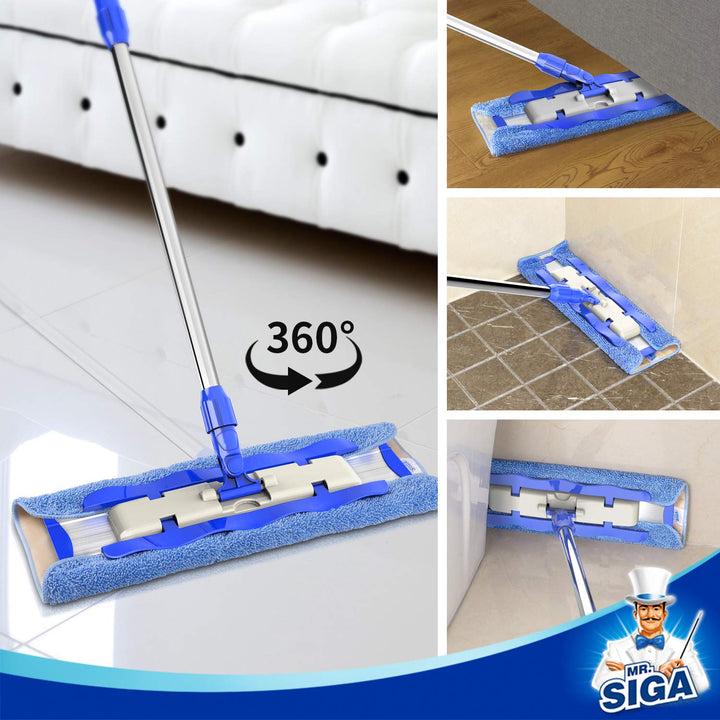 MR.SIGA Professional Microfiber Mop for Hardwood, Lamin
