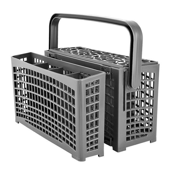FETIONS Dishwasher Silverware Basket, 2-in-1 Universal Dishwasher Utensil/Cutlery Basket Fit for Ken-more, Whirl-pool, Sam-sung, Frigi-daire, G-E (9.1 x 5.0 x 5.2 )